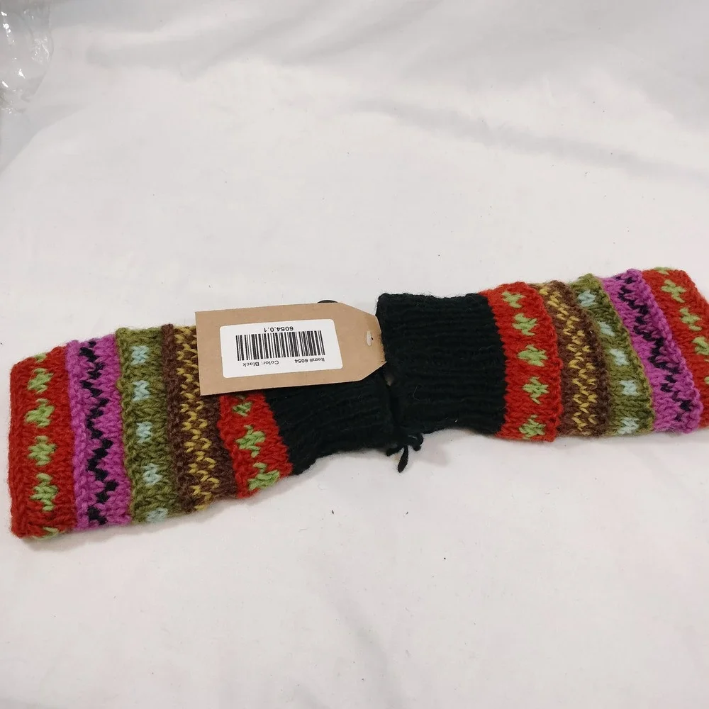 Lakhays Multicolor Fingerless Gloves; Winter Hand Warmers NWT